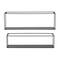 Black Metal Modern Wall Shelf, Set of 2 24", 23"